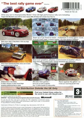 Colin McRae Rally 04 (USA) box cover back